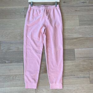 LoveShackFancy Pink Fleece Jogger Pants XS Girly Feminine Cozy Lounge Casual NWT
